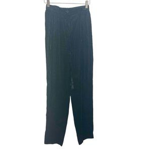 Vintage 90s Black Velvet High Rise Tapered Leg Trouser Pants 4